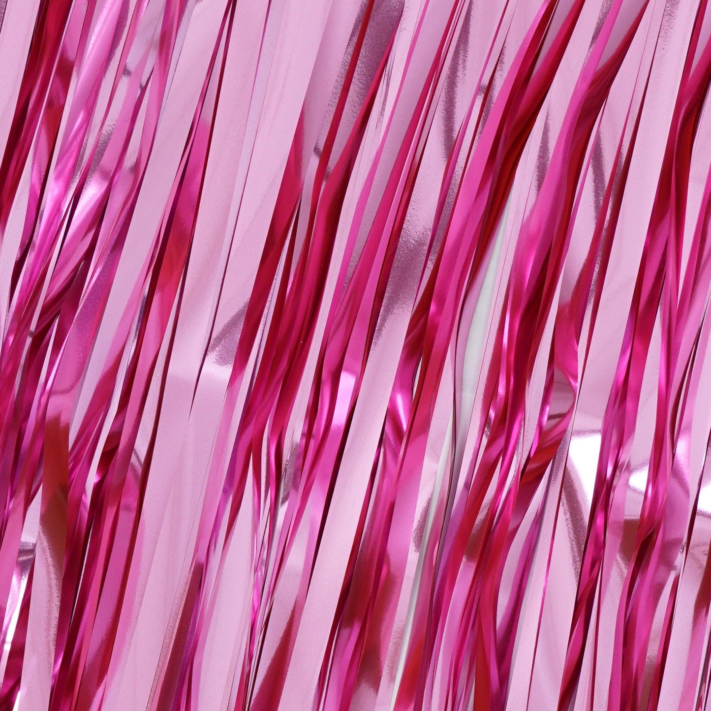 Hampton Distribution 2 Pack Pink Fringe Backdrop, Pink Tinsel Backdrop Curtains, Decorations for Baby Showers, Birthday, Holiday