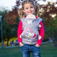 Happyvk-Baby Doll Carrier-Doll Carrier Front Back For Little Girls-Grey Unicorn