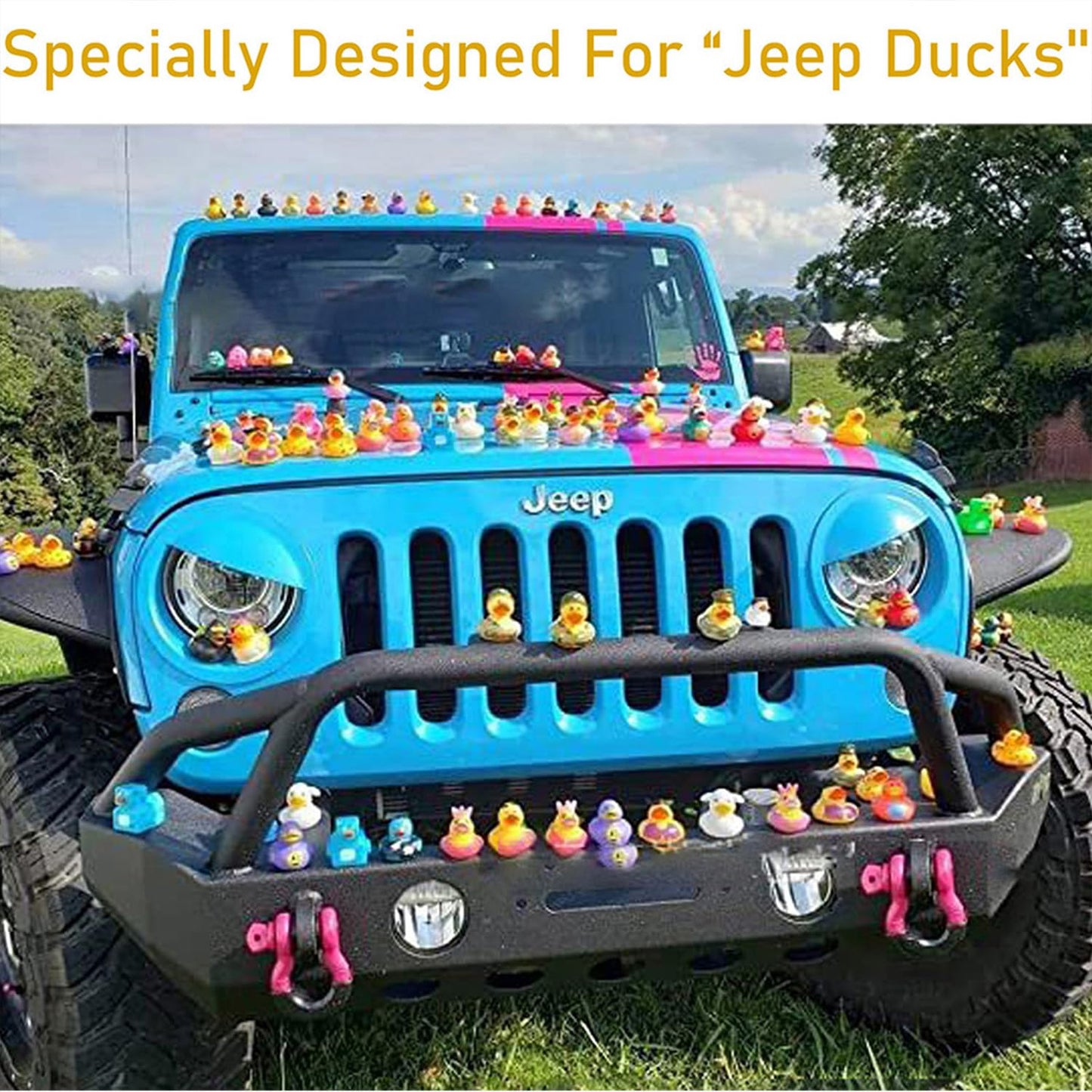 10Pcs Duck Plug - Rubber Duck Mount,Flock Locker Rubber Duck Holder For Jeep Dash And Fixed Display,Gift For Jeep Loverincludes