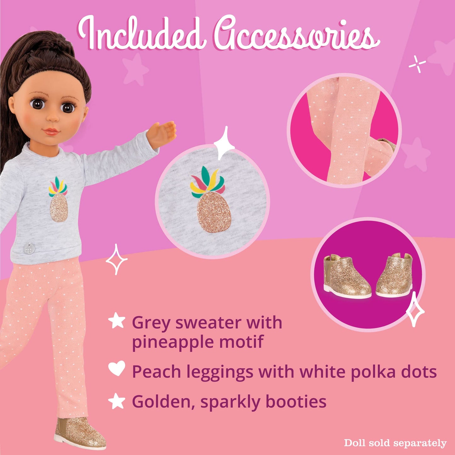 Glitter Girls - Dressed To Dazzle Darling Top & Pant Regular Outfit - 14-Inch Doll Clothes & Accessories For Girls Age 3 & Up – Children’S Toys