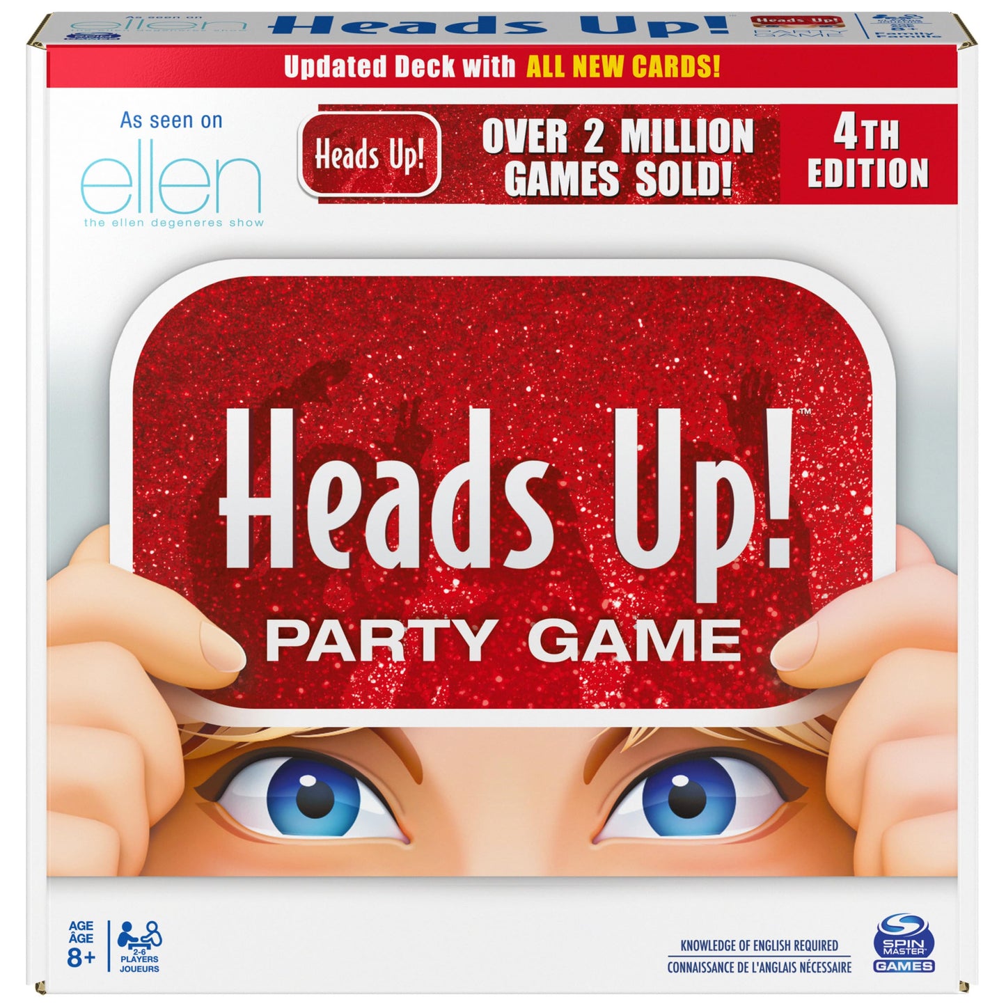Spin Master Games Head’s Up! 4th Edition Party Game for Family Fun, 2-6 Players, Ages 8+, Paper Material, Model 6061813