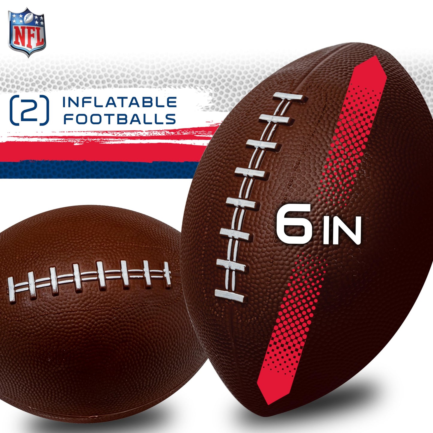 Franklin Sports NFL Inflatable Target Toss Game - Kids Mini Football tossing Game Set - Portable Indoor + Outdoor Toy Football Target + Mini Footballs - 51
