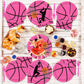 Gisgfim 96 Pcs Pink Basketball Party Supplies Paper Plates Napkins Basketball Sport Theme Birthday Party Tableware Decorations F