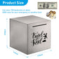 Piggy Bank Made Of Stainless Steel, Piggy Banks For Adults Coin Bank,Can Only Save The Piggy Bank That Cannot Be Taken Out (5.9'X5.9'X5.9')