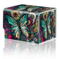 Card Game Storage TCG Deck Box MTG Organizer Trading Card Case Storage Box Magnetic Closure Creative Pattern Up to 200 Cards  Colorful Flowers Butterflies