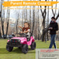 VALUE BOX Kids Ride On Truck 2.4G Remote Control  Kids Electric Ride-on Car 12V Battery Motorized Vehicles Age 3-5 w/ 3 Speeds  Spring Suspension  LED Lights  Horn  Music Player  Seat Belts (Pink)