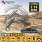 kolegend 1/14 Scale 3 in 1 Remote Control Excavator Toy, Metal, Yellow/Black, Model k103, Full Functional with Tools