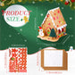 Sumind 3 Sets Christmas Gingerbread House Kit Small Xmas DIY Craft Kit Mini Christmas Cardboard Make-a-Gingerbread House Craft f