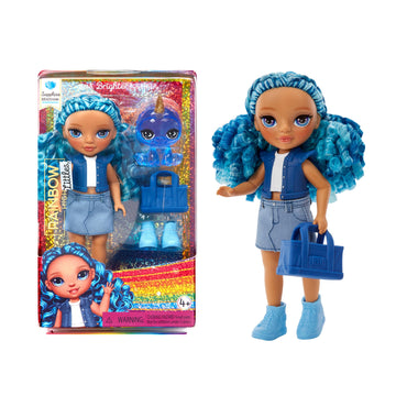 Rainbow High Littles – Sapphire Bradshaw, Blue 5.5' Posable Small Doll With Purse, Magical Pet Yeti, Girls Toy Gift, Kids Ages 4-12 Years