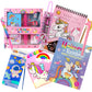 Taufa Villa Unicorn Stationery Set Combo For Kids With Unicorn Pouch,Diary,Unicorn Colouring Book,Pen,Pencil,Eye Mask For Girls 