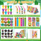 BenLouis Hawaiian Luau Party Favors Set - 108 Pcs Tropical Tiki Theme Goodie Bag Stuffers for Kids Birthday Pool School Classroom
