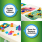 Simplay3 In-And-Out Sand And Water Sensory Activity Table For Toddlers, Kids All-Purpose Table With Lid And Built-In Storage, Bl