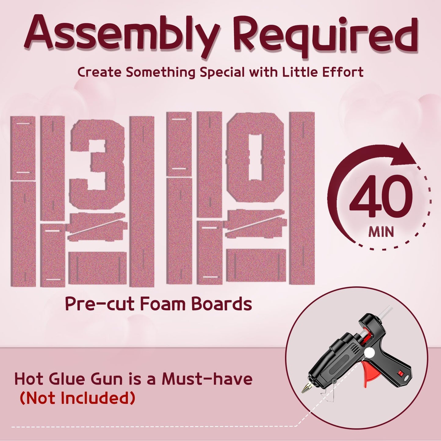 Imprsv Marquee Numbers Pink 30Th-Birthday Decorations: Large 3Ft Light Up Number Rose Gold 30 Birthday Decoration For Women Men