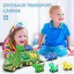 Moritakk Dinosaur Toys for Kids 3-5 Years Old,Dinosaur Transport Carrier Truck with 4 Pack Small Pull Back Dino Car,Dinosaur Tra