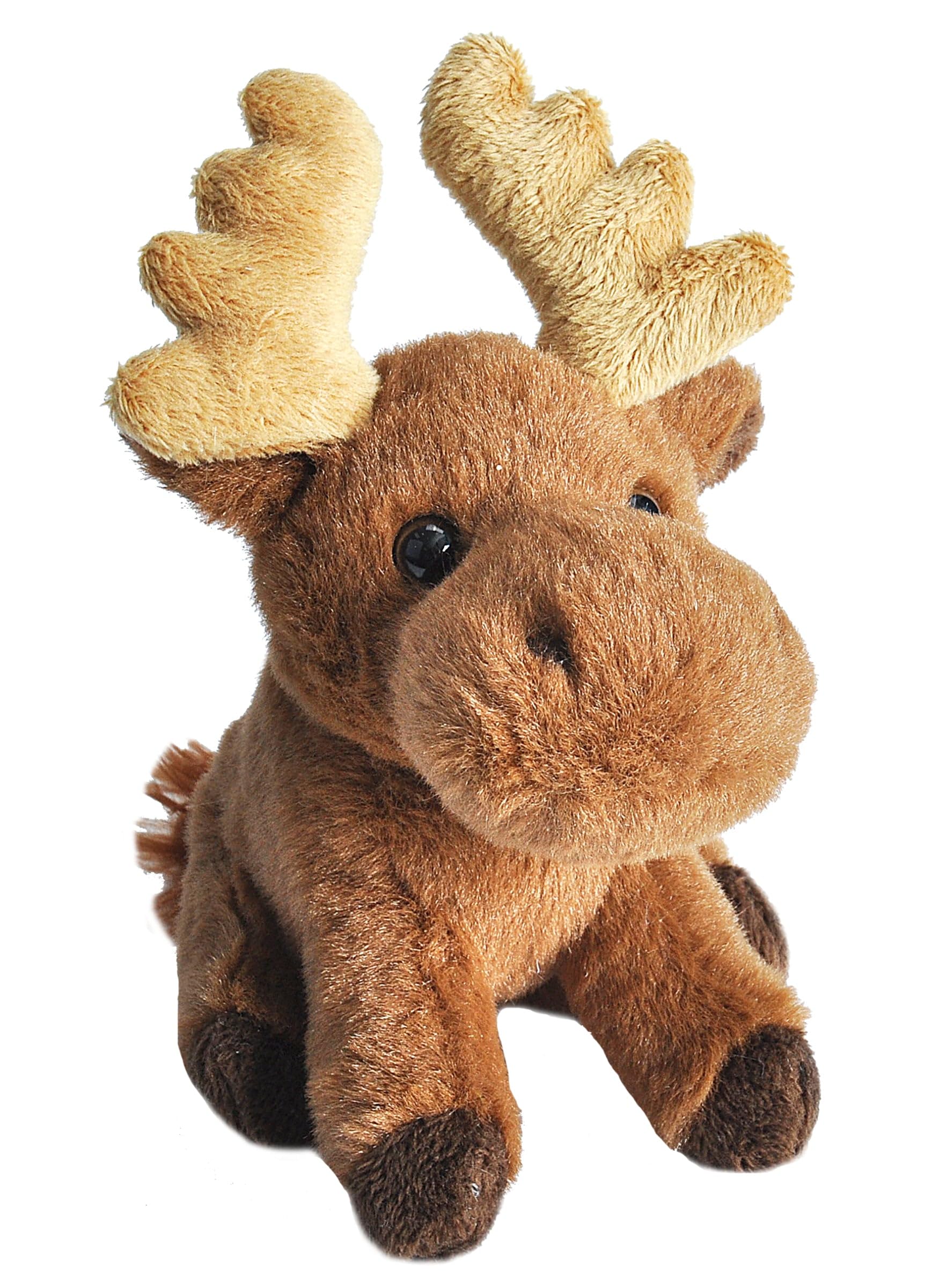 Wild Republic Pocketkins Moose Stuffed Animal, Five Inches, Gift for Kids, Plush Toy, Fill is Spun Recycled Water Bottles