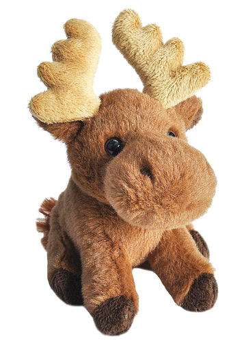Wild Republic Pocketkins Moose Stuffed Animal, Five Inches, Gift for Kids, Plush Toy, Fill is Spun Recycled Water Bottles