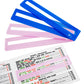 QANIUOS Mahjong Line Finder, Mahjong Rules Reader, Acrylic Card Rules Helper for Mahjong Players Accessories and Gifts (Pink*2+B