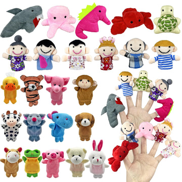 24 Pcs Finger Puppets Set Mini Stuffed Animals Finger Puppet