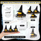 Lunmon 200 Pcs Halloween Party Favors 50 Pcs Halloween Witch Rubber Duck 2 Inch Small Sunglass Duck for Bath Pool 50 Card 50 Org