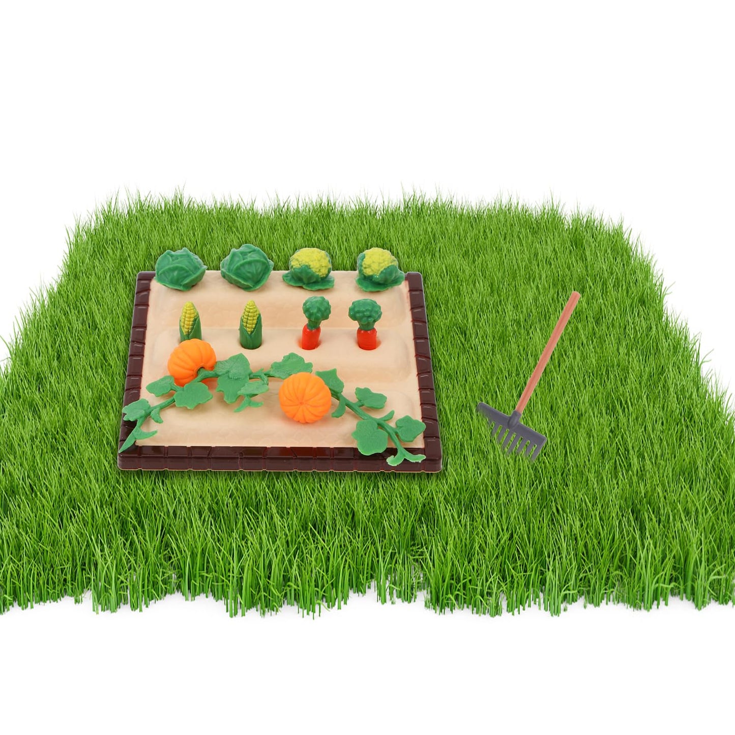 Imikeya 1 Set Miniature Dollhouse Farm Model Kit: Vegetable Furniture Field Scene Mini Landscape Models Mini Farm Tool Models Mi