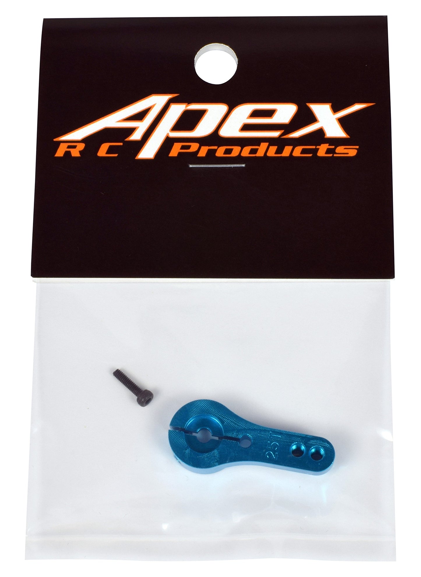 Apex RC Products Blue Aluminum Clamping Servo Horn 25T Futaba/Savox 8003