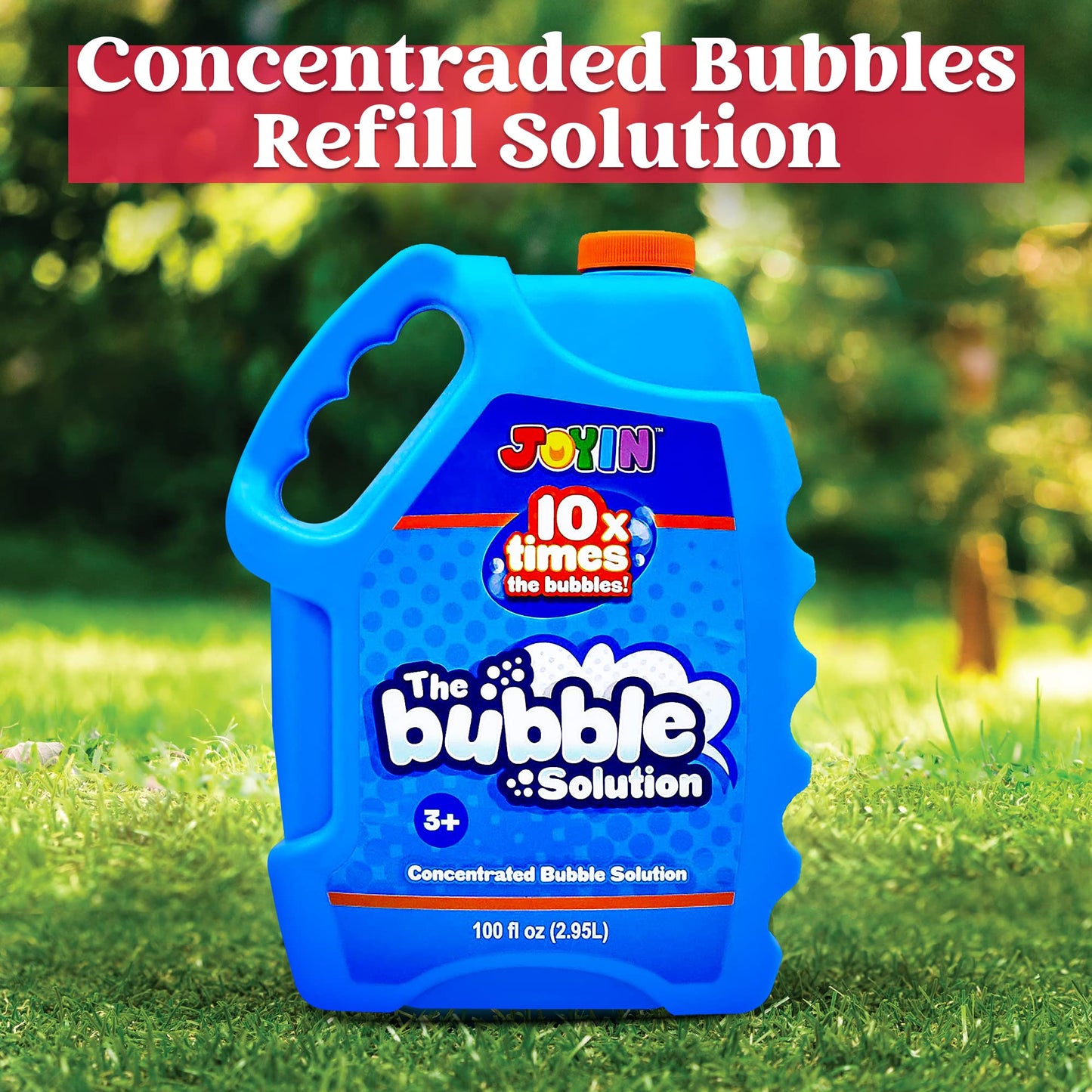 JOYIN 100 Oz Concentrated Bubble Solution (up to 8 Gallon) for Large Party in Summer Celebrations  Party Favor  Bubble Summer Toy  Classroom Prizes  Easter (Blue)