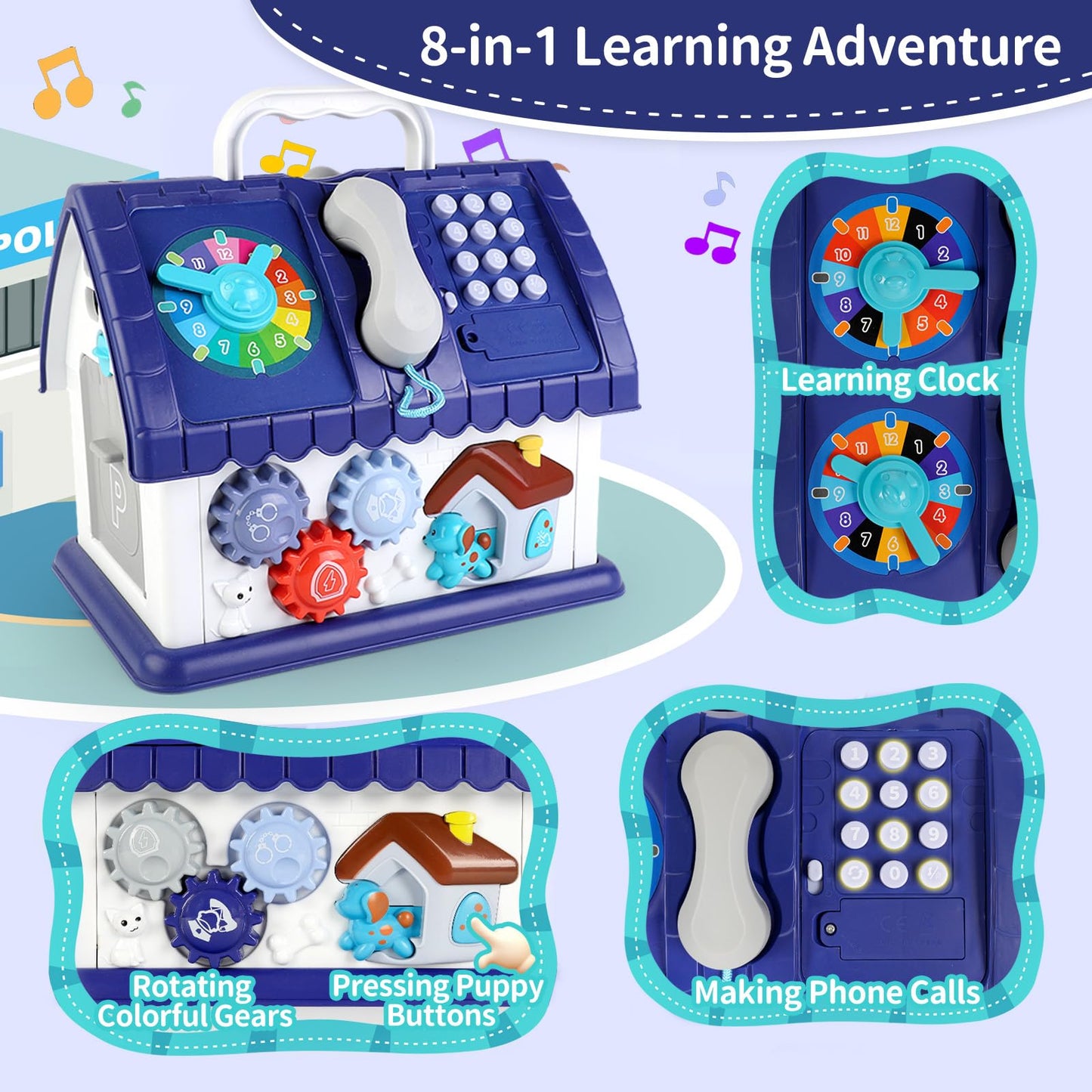 Lawnidyll Toys For 1+ Year Old Boy, 8 In 1 Sensory Toys For Toddlers 1-3, Early Educational Learning Toy For Birthday, Baby Toys