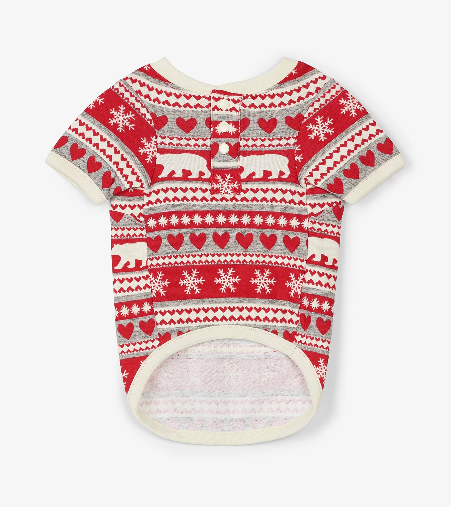 Little Blue House By Hatley Kid'S Fair Isle Bear & Moose Family Pajamas Sleepwear, Dog Pajama - Bear Fair Isle, X-Large