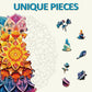Mandala Puzzles For Adults, 300 Piece Puzzles For Adults-Mandala Kaleidoscope(L, 13.3 * 13.3In), Unique Round Jigsaw Puzzles, Cr