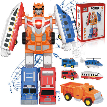 Veslier Construction Toys For 3 4 5 6 Year Old Boys-Construction Engineering Robot Toys-Stem 5-In-1 Construction Toys Christmas