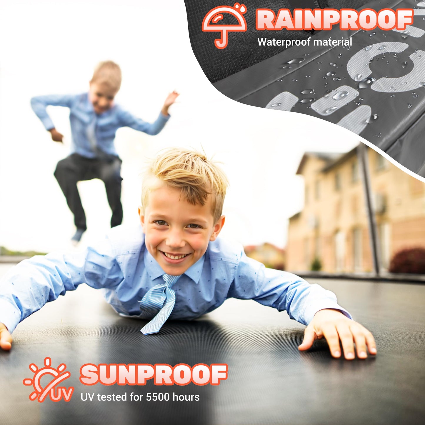 Goimu 12Ft 14Ft Outdoor Recreational Trampoline With Enclosure Net, Wide Ladder And Antirust Coating For Kids Adults(14Ft)