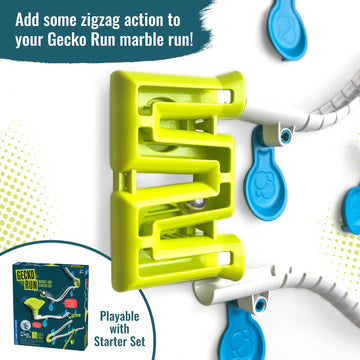 Gecko Run Marble Run Snake Expansion Pack By Thames & Kosmos – Extra Zigzag Maze For Vertical Marble Run Starter Set; Fast, No-Mess Setup, Residue-Free Nano-Adhesive Pads For Hours Of Creative Play