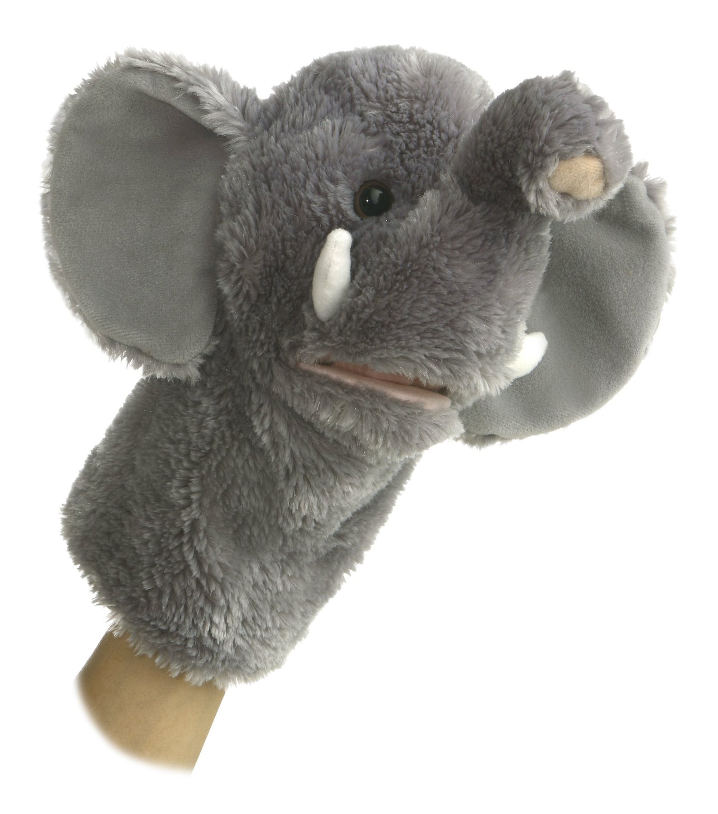 Aurora® Interactive Hand Puppet Elephant Stuffed Animal - Storytelling Adventures - Playful Learning - Gray 10 Inches