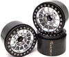 TxXrcss 200g Super Heavy Duty RC 2.2 Beadlock Wheels 1/10 Crawler Upgrade RC Wheel 4pcs Rims Hub for Axial SCX10 Trx4m (Silver B