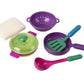 Big Mos Toys Pretend Play Dishes Playset - Little Chef Kitchen Set, Kids Cooking Serving Dishes - Play Cups, Pans, Cutlery, Ladl