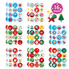 16 Sheets Christmas Advent Calendar Numbers Sticker, 24 Days Christmas Countdown Stickers Christmas Gift Tags Stickers For Envel