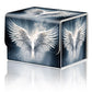 Card Game Storage Box TCG Deck Box MTG Card Box Organizer Trading Card Case Commander Deck Box TCG Card Storage Box Magnetic Closure Creative Pattern Up to 200 Cards  Sacred Angel Wing