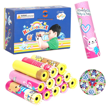 Samvardhan Return Gifts Kaleidoscope (12 Pcs) Children Educational Fun Magic Science Toy Multicolor