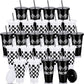Pickmesh 24 Pcs Plastic Cups with Lid and Straw Bulk 24oz Reusable Plastic Tumblers Sports Drinking Cups Decorations Birthday Pa