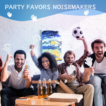 Zcysrlqin 12 Pcs White Hand Clappers 7.5 Inch Clappers Noisemakers Noise Makers Party Favors Plastic Party Clapper For Sporting