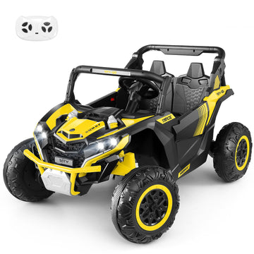 Hikole 24V Ride on Toy Car for Big Kids 4-8, XL Kids UTV 2 Seater with Remote Control, 20'' Spacious Seat, 4WD/2WD, MP3 & USB, 3