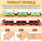 Liliful 8 Pcs Straight Wooden Tracks Expansion Train Track Adapters Male Male Female Female Train Track Accessories Railway Trai