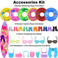 Ecore Fun 35 Pcs Doll Clothes Swimwear Beach Bathing Kit Including 10 Bikini Swimsuit 2 Swimming Ring 4 Fashion Glasses 10 Pairs Shoes 1 Surf Skateboard 8 Doll Accessories For 11.5 Inch Doll
