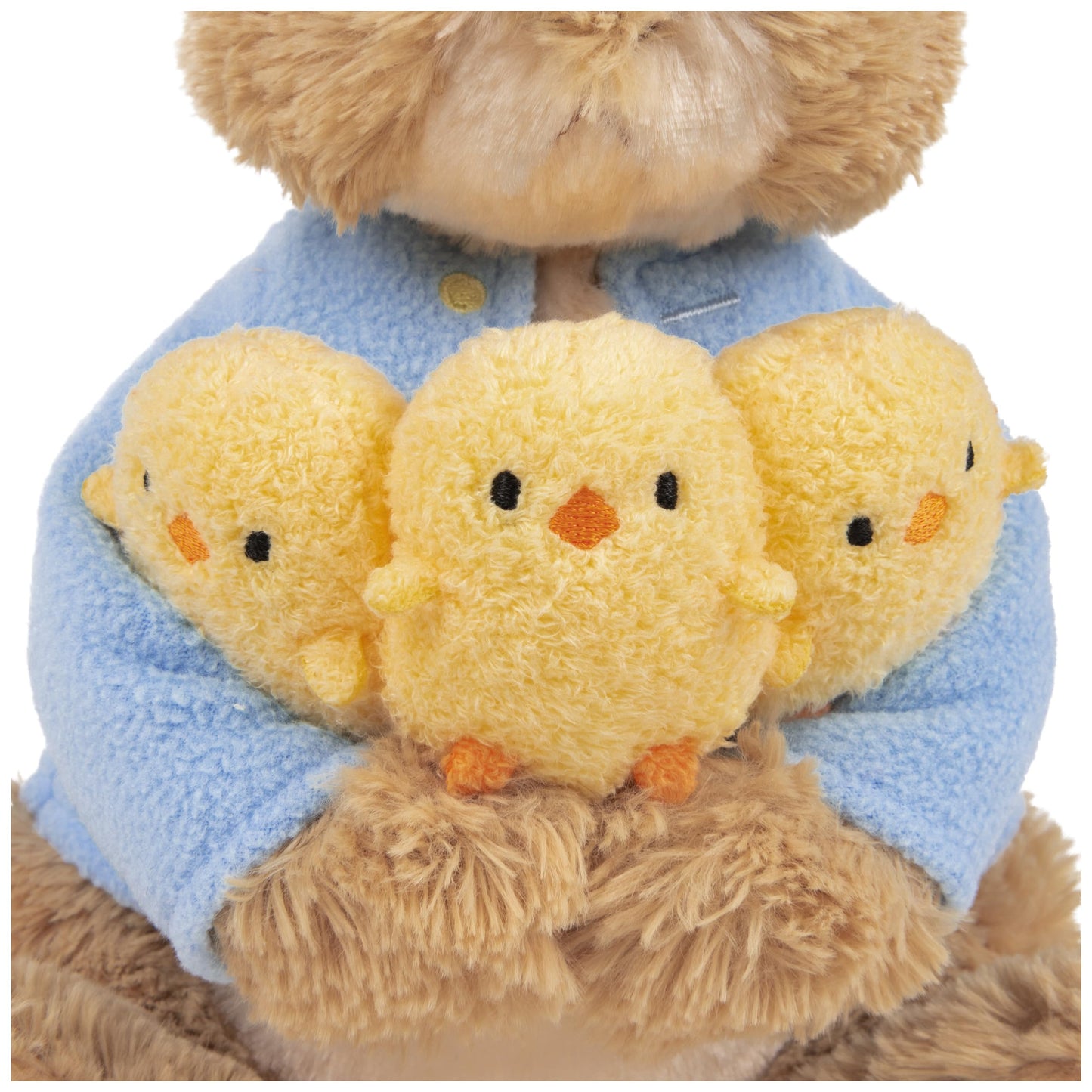 Gund Beatrix Potter Peter Rabbit Holding Chicks Plush, Easter Gift, Easter Bunny Stuffed Animal For Ages 1 And Up, Brown/Blue, 9