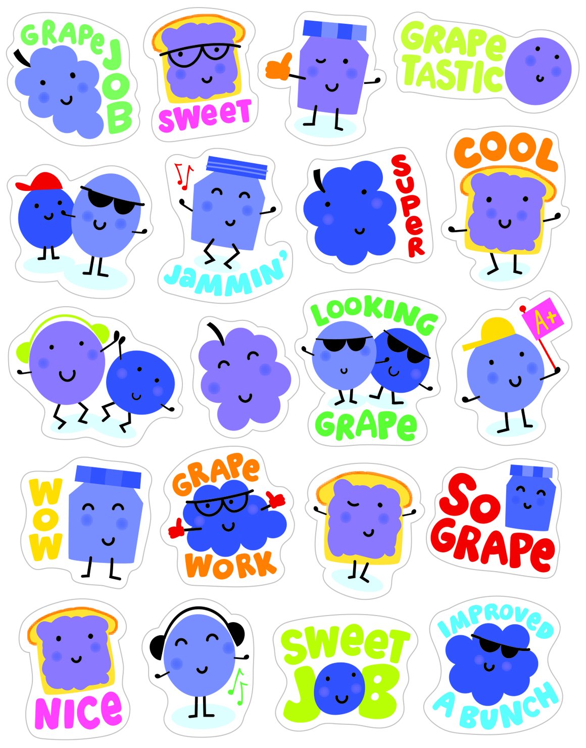 GRAPE STICKERS SCENTED