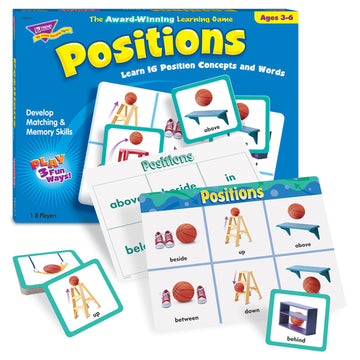 Trend Enterprises: Match Me Game–Positions, Learn 16 Position Concepts And Words, Develop Matching And Memory Skills, Play 3 Different Fun Ways, Ages 3 And Up