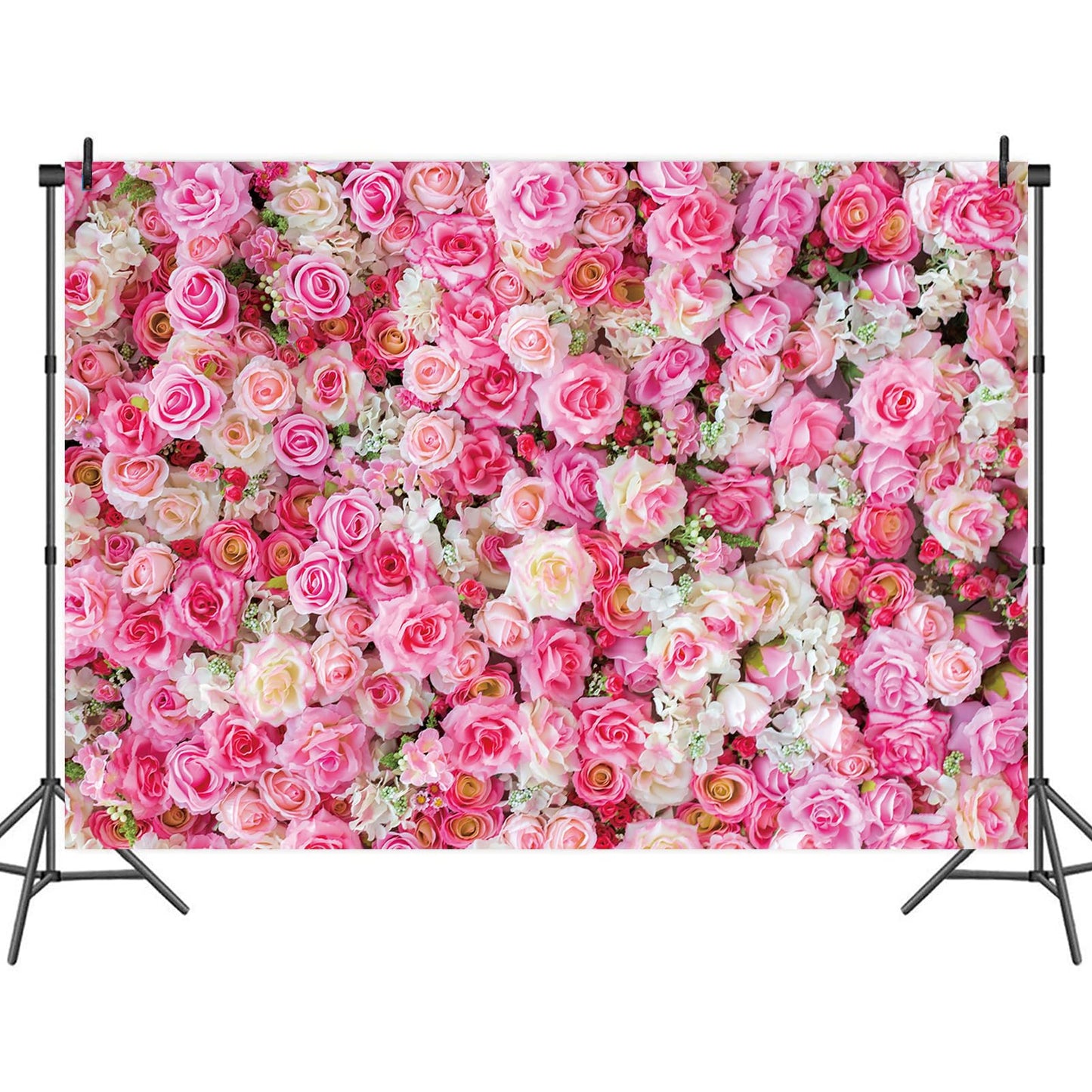 Pink Floral Backdrop Flower Wall Photography Background Valentines Day Decorations for Bridal Shower Wedding Baby Shower Birthd