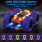 Remote Control Car for Boys, RC Cars for Kids with Colorful LED Lights, 2.4Ghz Double Sided 360 Flips 4WD Stunt Car, Rechargeabl