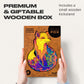 Unidragon Original Wooden Jigsaw Puzzles - Alluring Fox, 333 Pieces, King Size 12.2'' ?15.7, Beautiful Gift Package, Unique Shap