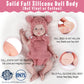 Vollence 17 Inch Full Silicone Baby Doll,Not Vinyl Material Dolls,Eyes Open Realistic Reborn Baby Doll,Real Baby Doll,Lifelike Baby Dolls - Girl